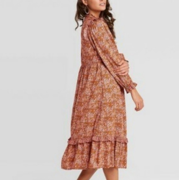 UNIVERSAL THREAD FLORAL PRINT RUFFLE DRESS - Picture 2 of 6